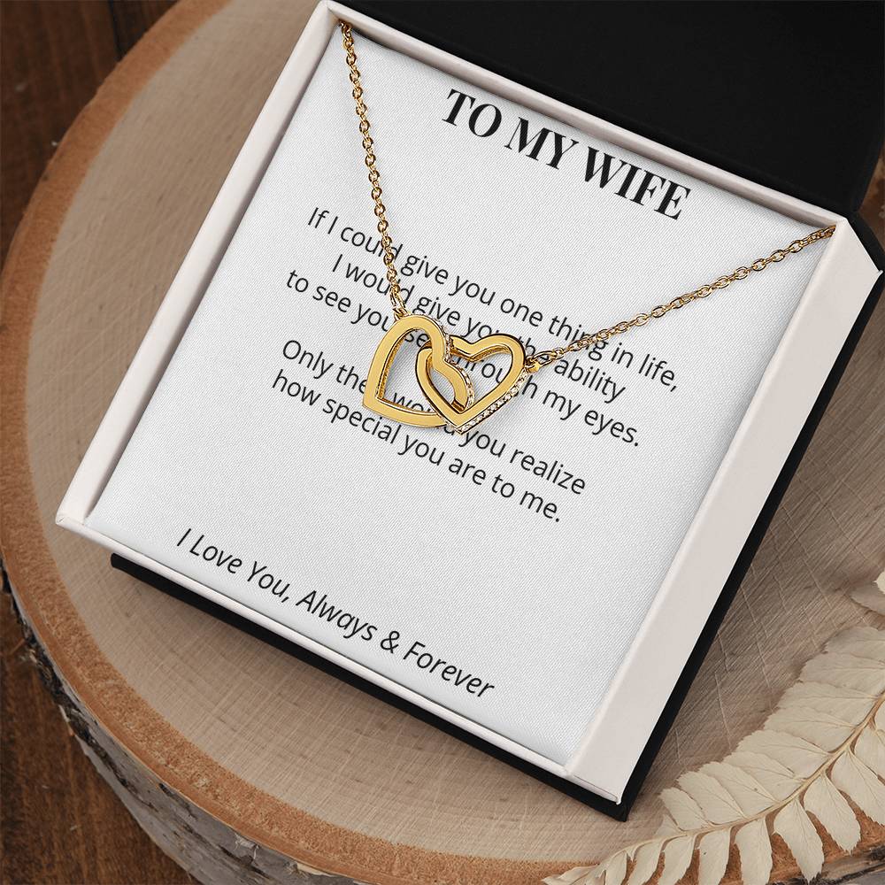 To My Wife – Interlocking Hearts Necklace