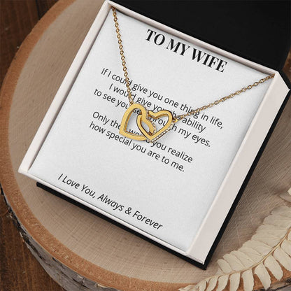 To My Wife – Interlocking Hearts Necklace