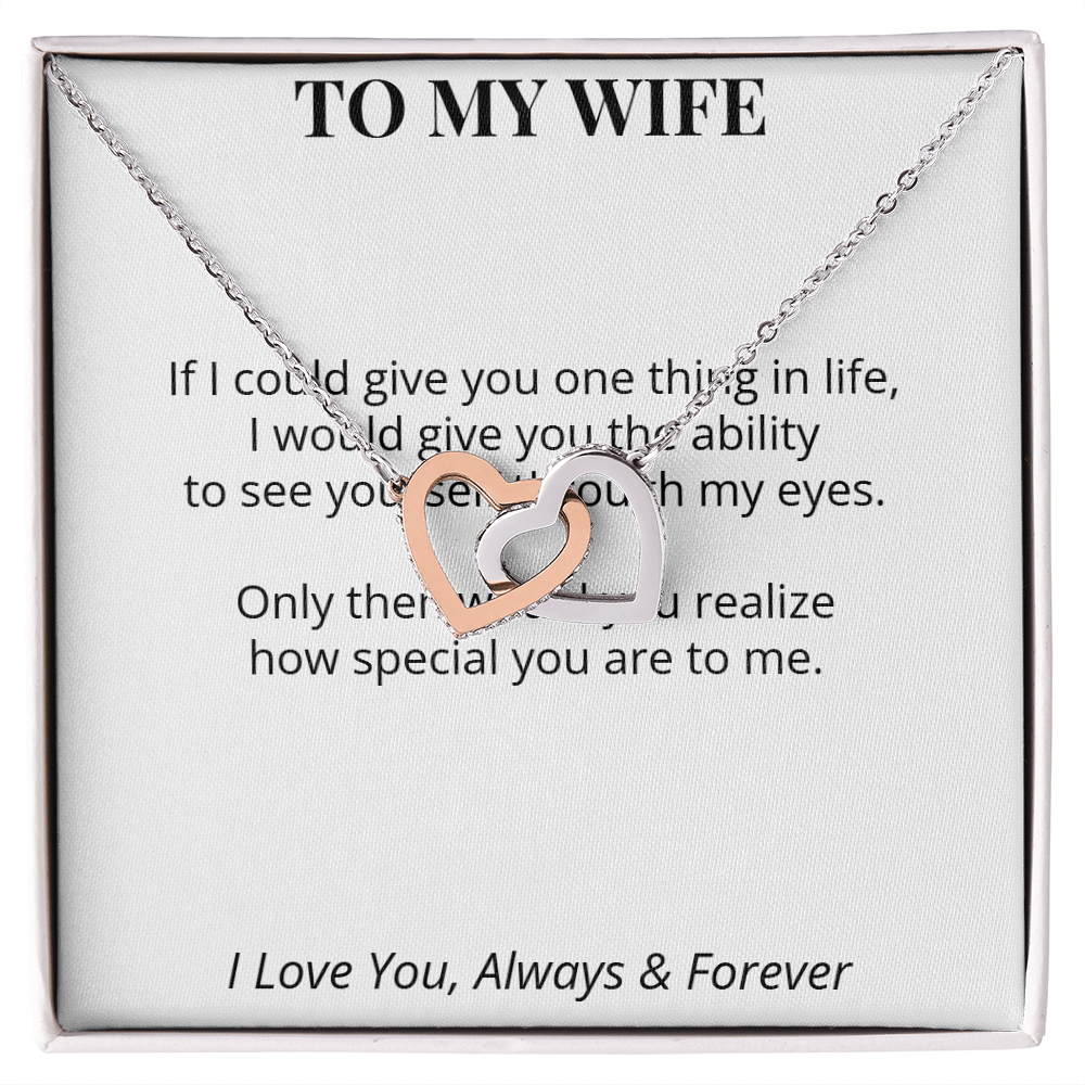 To My Wife – Interlocking Hearts Necklace