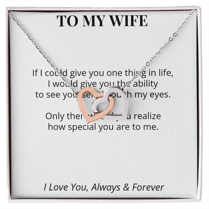 To My Wife – Interlocking Hearts Necklace