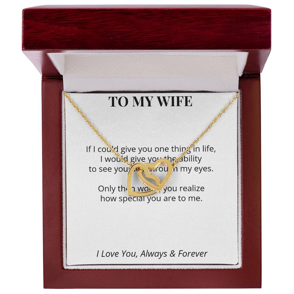 To My Wife – Interlocking Hearts Necklace