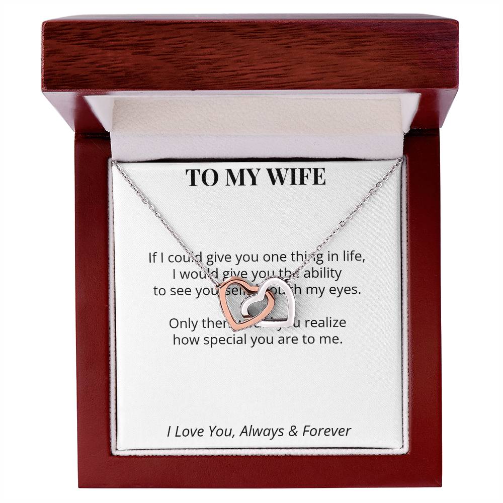 To My Wife – Interlocking Hearts Necklace