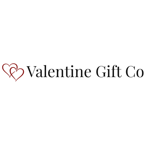 Valentine Gift Co logo with two interlocking hearts on a white background